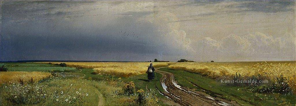 die Straße in der Roggen 1866 klassische Landschaft Ivan Ivanovich Ölgemälde